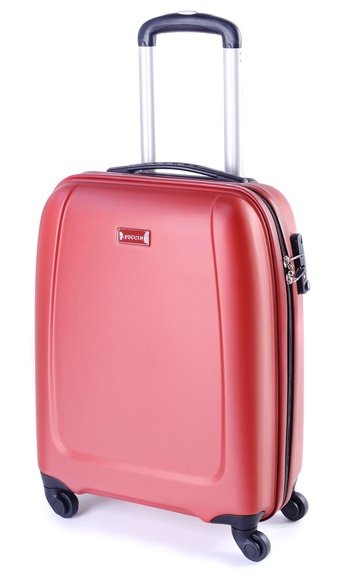 Малый чемодан из пластика 4-х колесный 33 л PUCCINI, красный