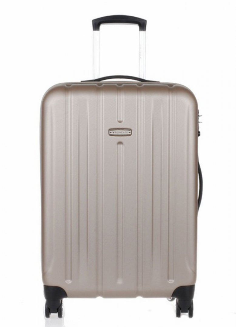 Средний чемодан на 4-х колесах из поликарбоната 70 л Roncato Kinetic, шампань