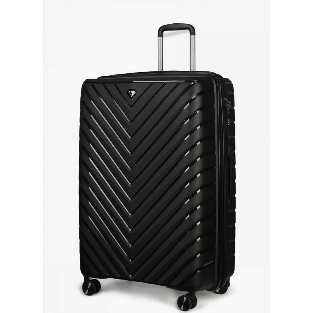 Велика валіза V&amp;V Travel Invictus – 108/120 л, 4,3 кг Чорна