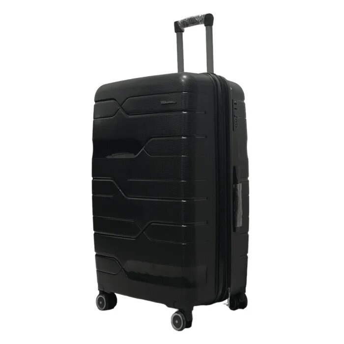 Большой чемодан Milano Bag 115/132 л из полипропилена 4,4 кг Черный