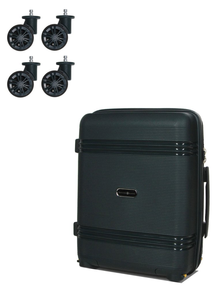Маленька авіа валіза Snowball Mini XS – 25 л, 2,3 кг зі знімними колесами Зелена