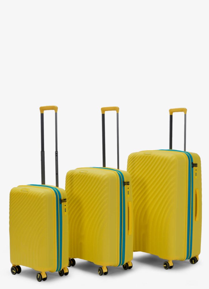 Комплект чемоданов V&amp;V Travel Urban из полипропилена Желтый