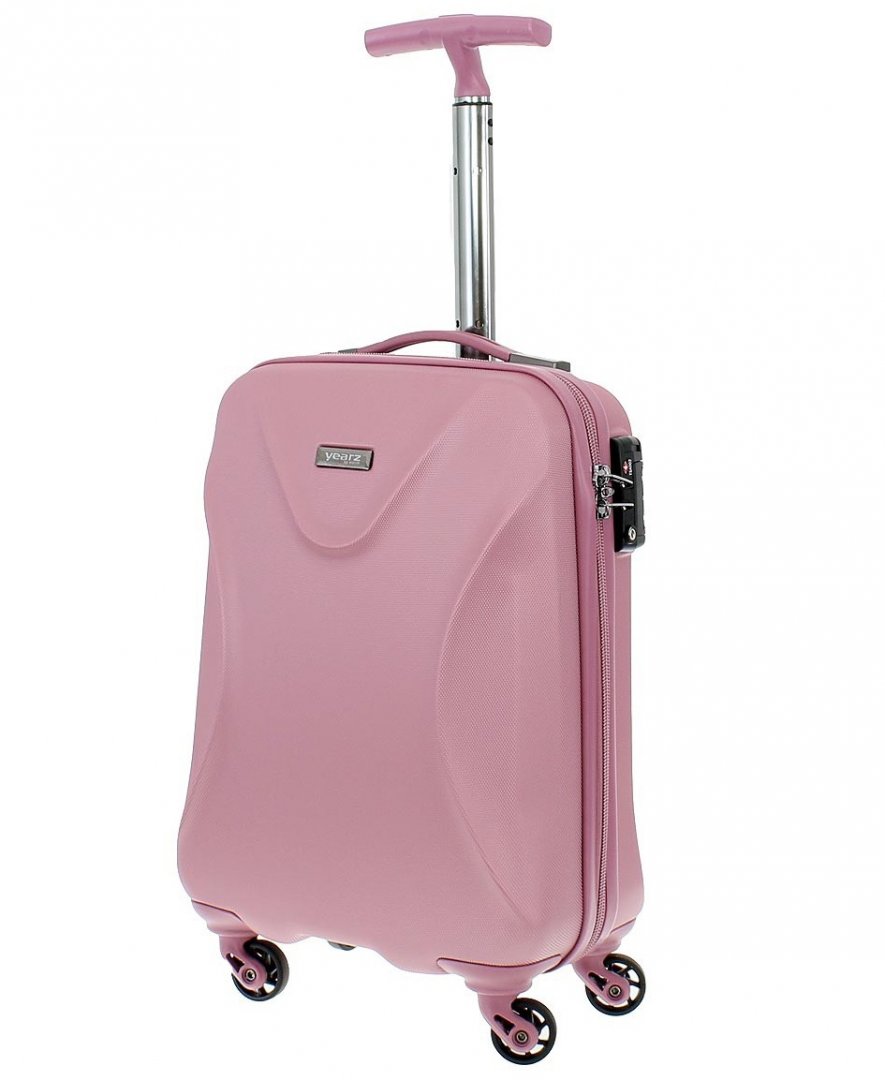 Малый пластиковый чемодан 4-х колесный 40 л March Twist, розовый