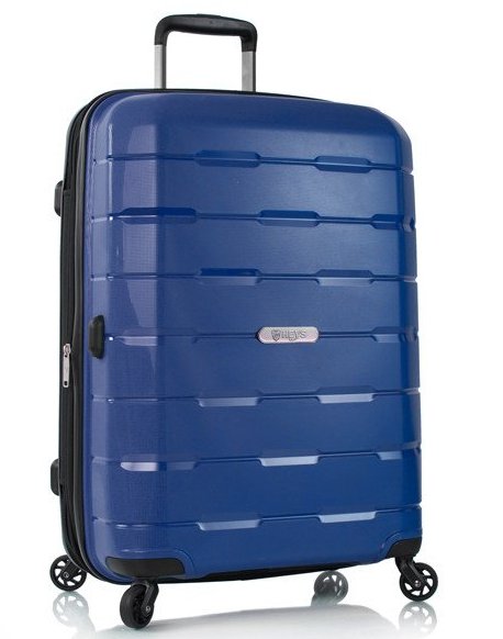 Средний чемодан из 100% дюрафлекса 70 л Heys Zeus, синий