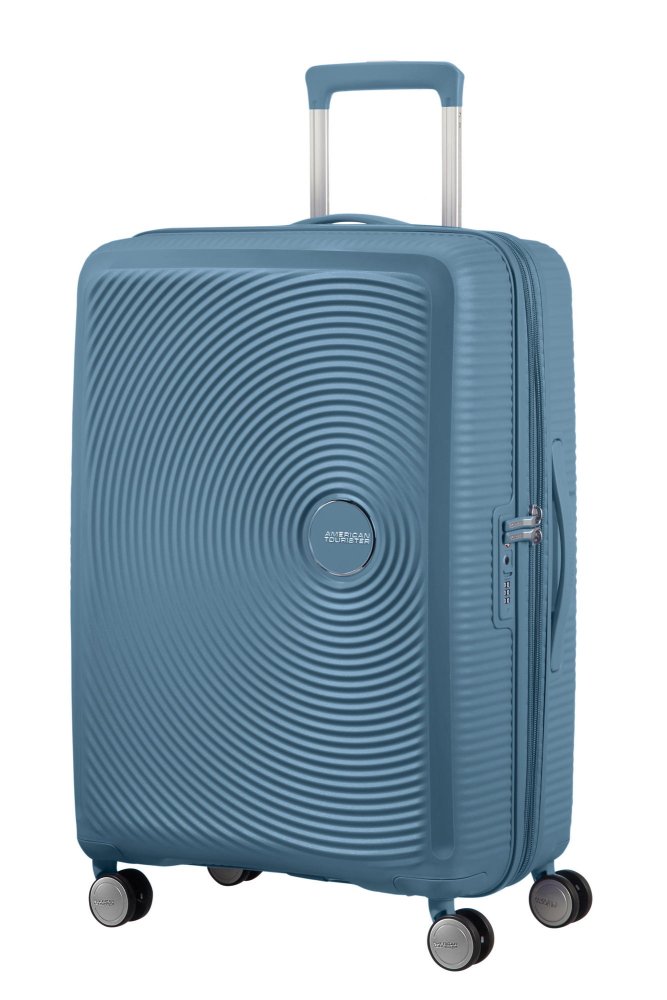 Середня валіза American Tourister Soundbox – 71,5 / 81 л, 3,7 кг Блакитна