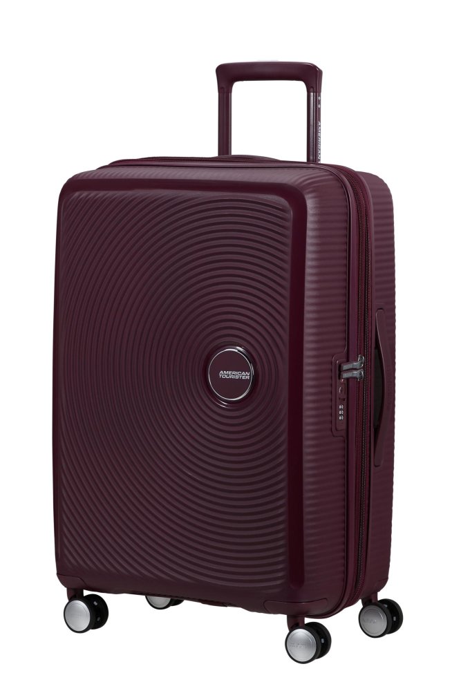 Середня валіза American Tourister Soundbox – 71,5 / 81 л, 3,7 кг Бордова