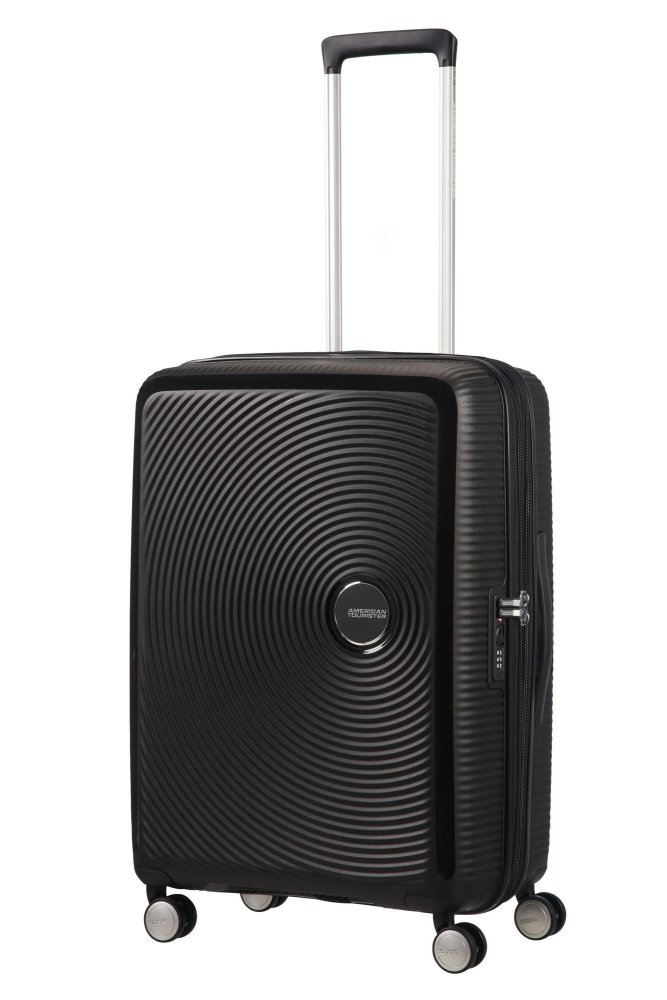 Середня валіза American Tourister Soundbox – 71,5 / 81 л, 3,7 кг Чорна