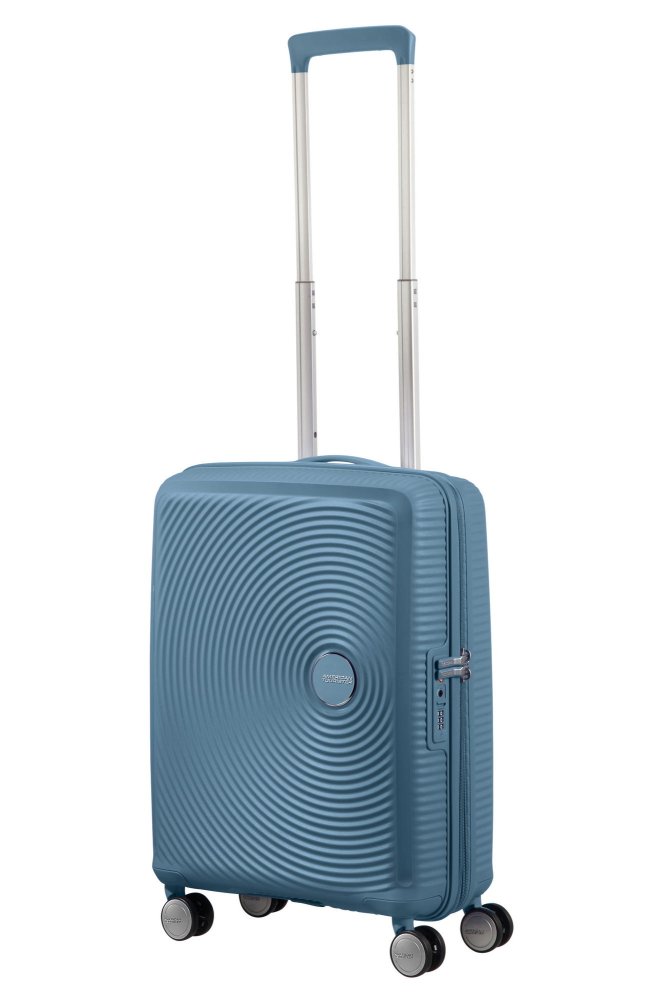 Малый чемодан American Tourister Soundbox ручная кладь – 35,5 / 41 л, 2,6 кг Голубой