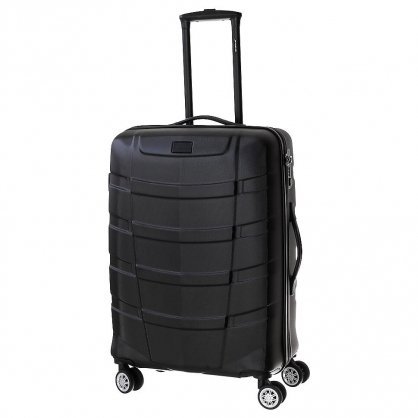 Средний чемодан из пластика 4-х колесный 76 л March Ypsilon, черный