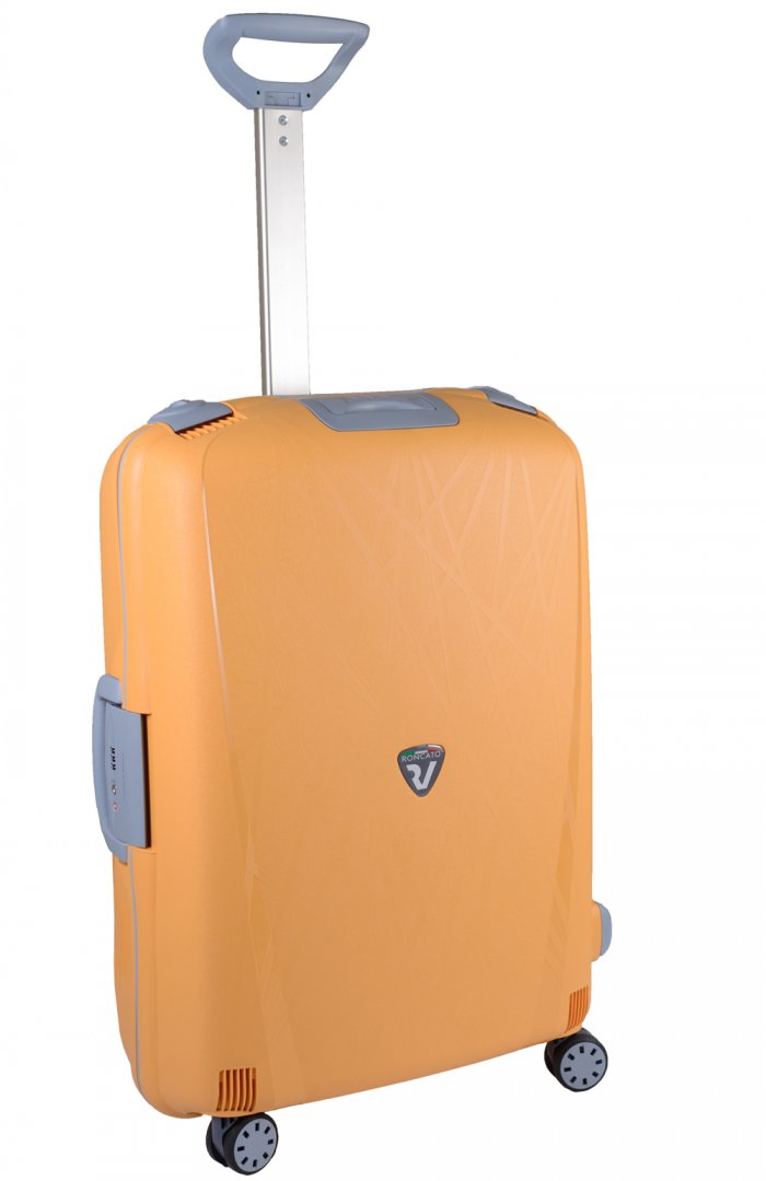Средний чемодан на 4-х колесах из полипропилена 70 л Roncato Light, желтый