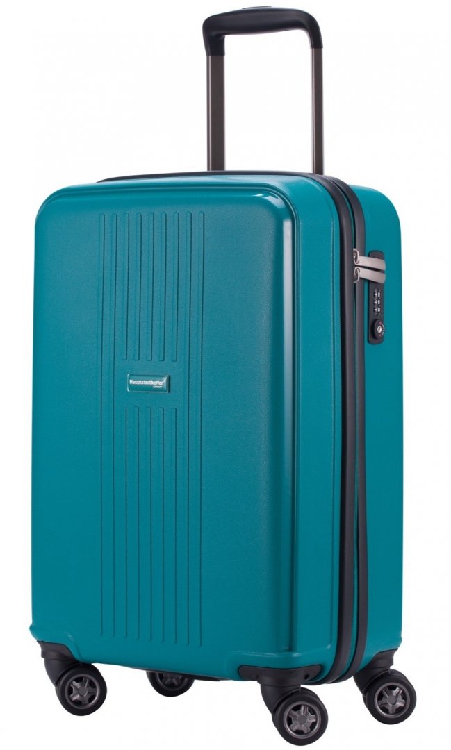 Малый чемодан из полипропилена на 4-х колесах 37 л HAUPTSTADTKOFFER FHain, голубой