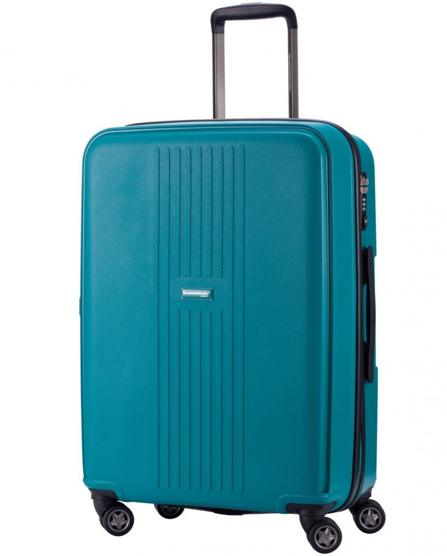 Средний чемодан из полипропилена на 4-х колесах 71 л HAUPTSTADTKOFFER FHain, синий