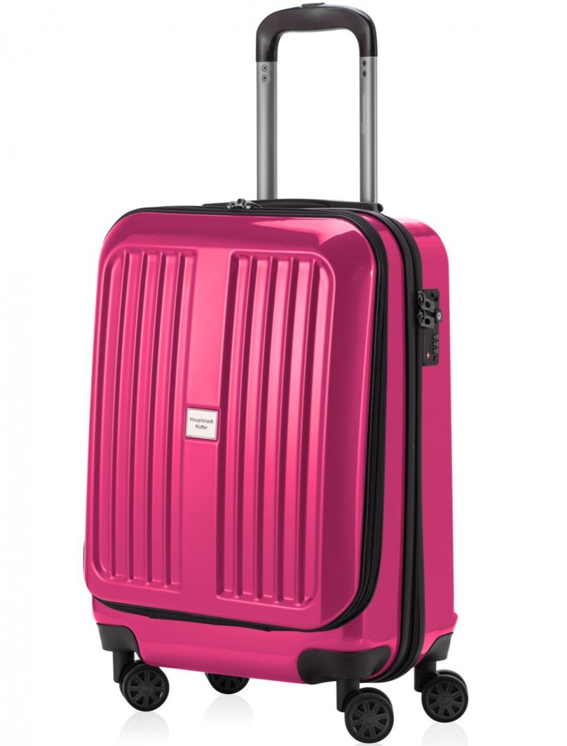 Малый пластиковый чемодан с отделением для ноутбука 42 л HAUPTSTADTKOFFER, розовый