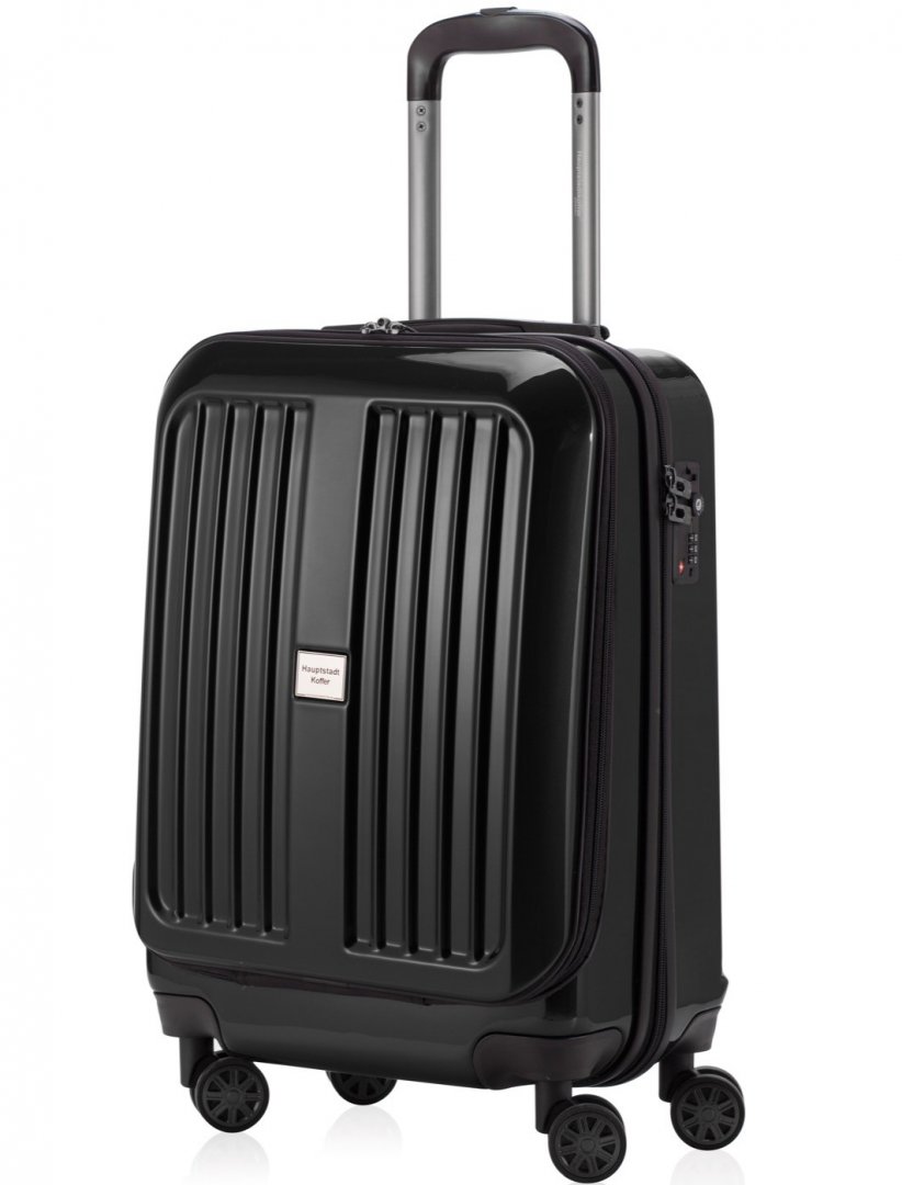 Малый пластиковый чемодан с отделением для ноутбука 42 л HAUPTSTADTKOFFER, черный