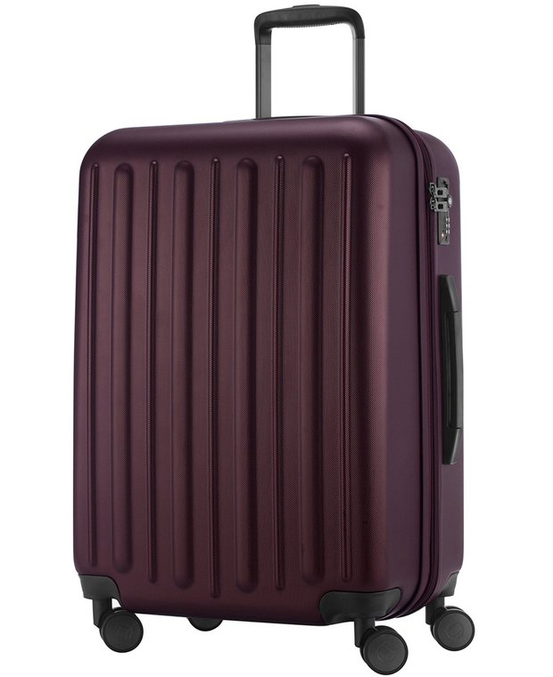Средний пластиковый чемодан на 4-х колесах 73/83 л HAUPTSTADTKOFFER Tegel, бордовый