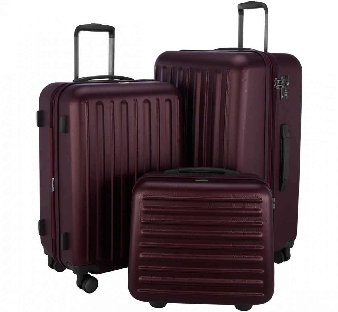 Комплект пластиковый чемоданов HAUPTSTADTKOFFER Tegel, бордовый