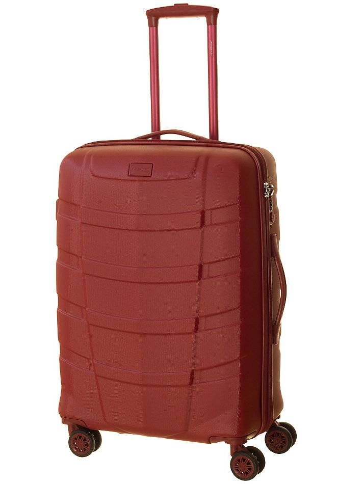 Средний чемодан из пластика 4-х колесный 76 л March Ypsilon, красный