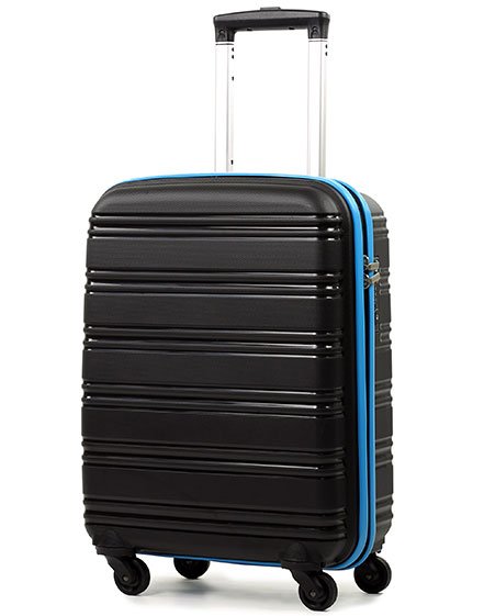 Rock Impact (S) Black/Blue 33 л чемодан из полипропилена на 4 колесах черный