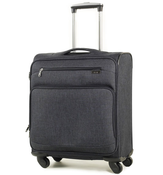 Малый текстильный чемодан 4-х колесный 45 л Rock Madison (S) Black