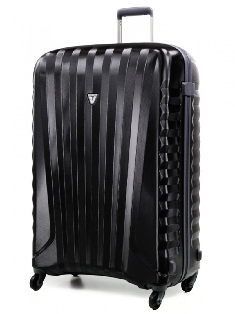 Премиум чемодан больших размеров из поликарбоната 100 л Roncato UNO ZIP, черный