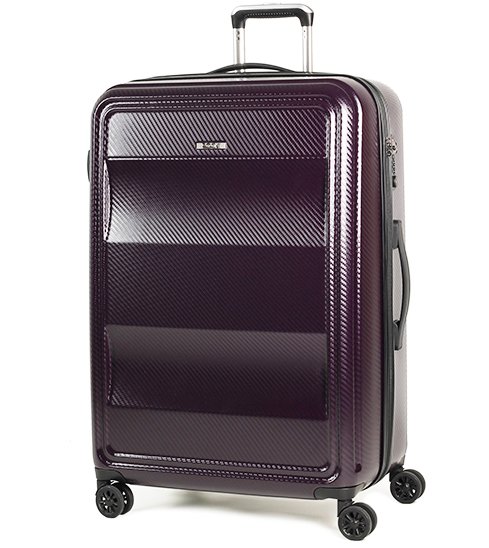 Большой чемодан из поликарбоната 4-х колесный 93.5 л Rock Amethyst (L) Purple