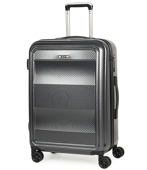 Средний чемодан из поликарбоната 4-х колесный 57 л Rock Amethyst (M) Charcoal