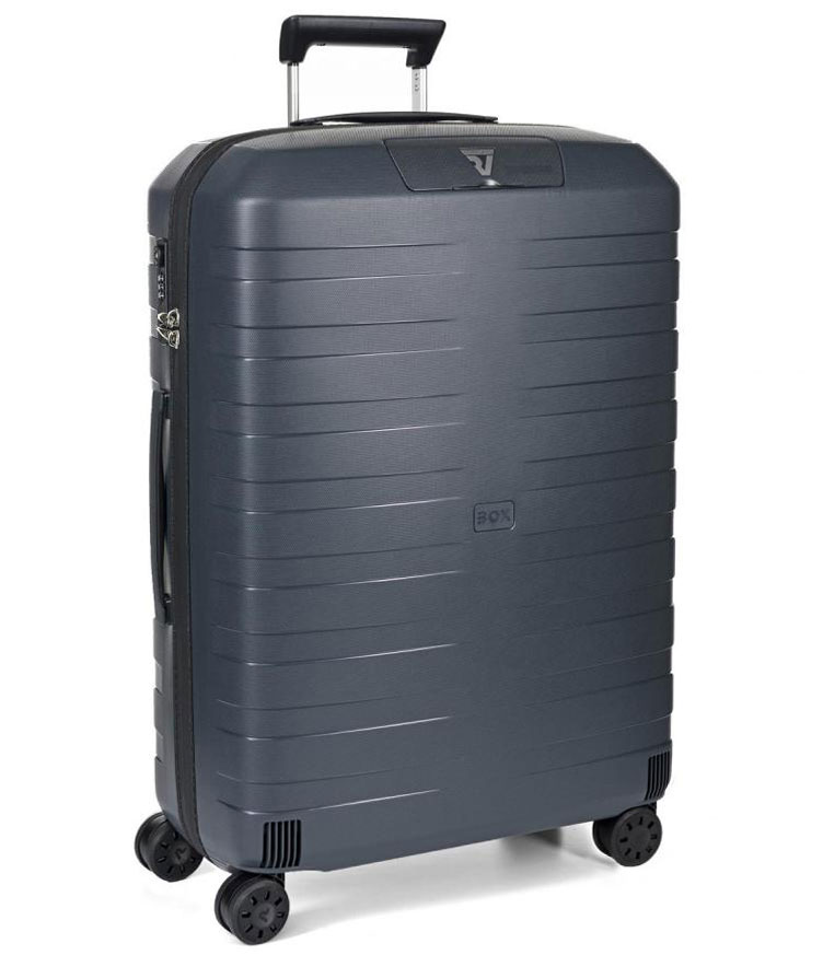 Легкий чемодан гигант из гибкого полипропилена 118 л Roncato Box, антрацит