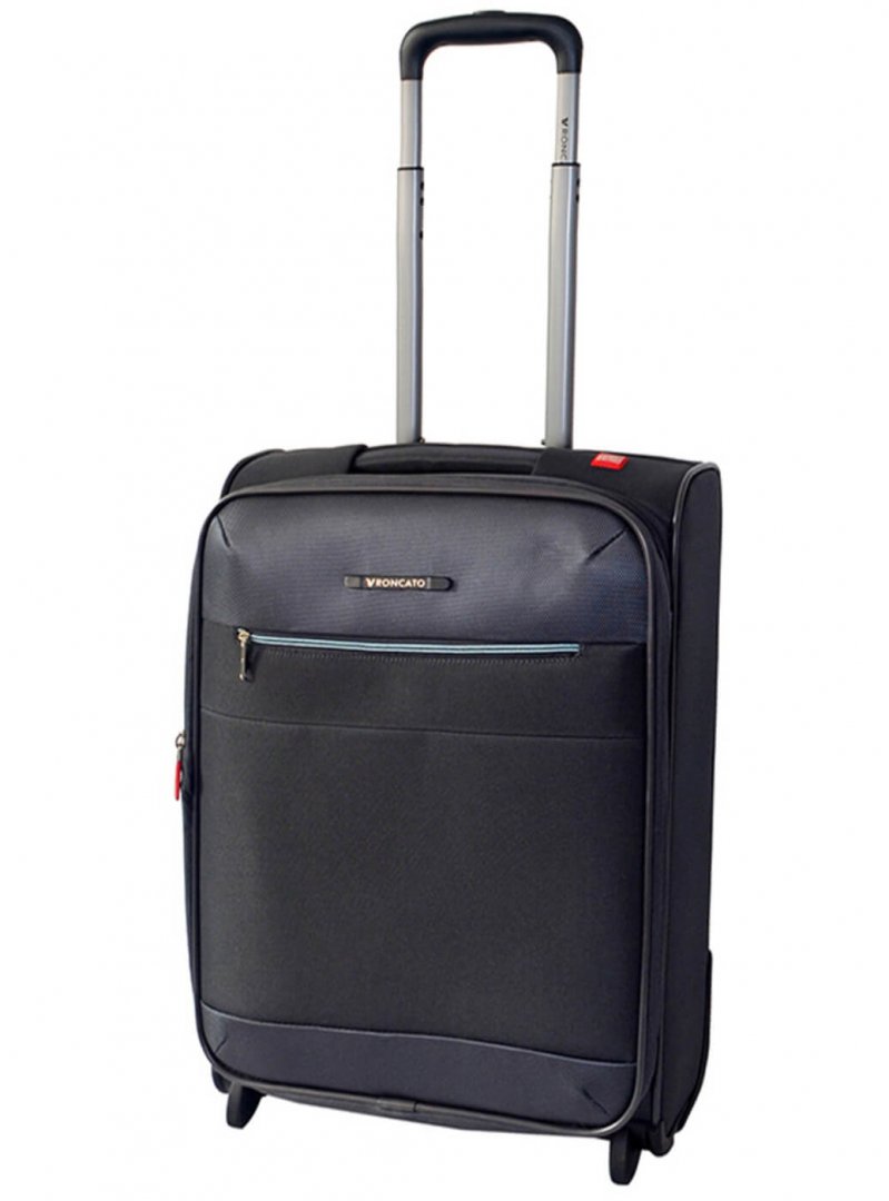 Малый облегченный чемодан на 2-х колесах 39 л Roncato Miglia, антрацит
