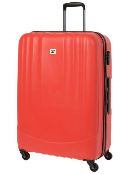Большой противоударный чемодан 86 л CAT Turbo, красный
