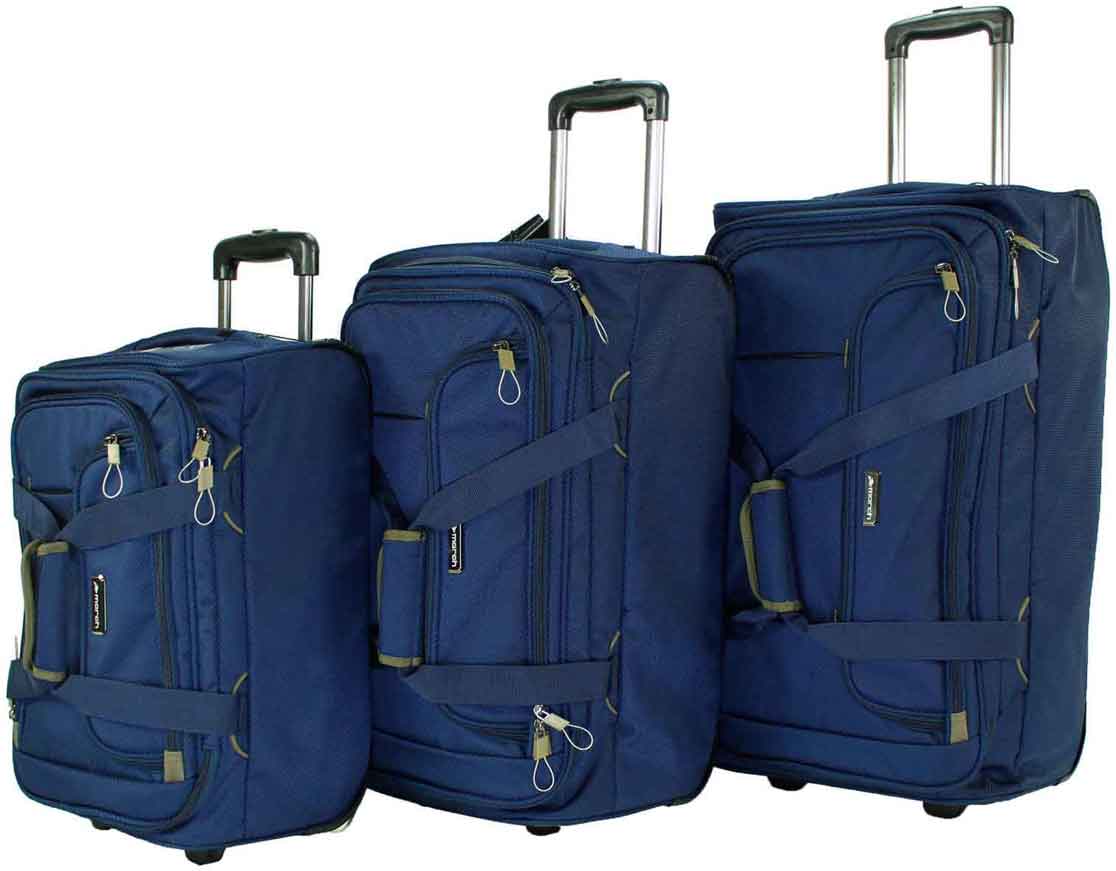 Дорожный комплект из 3-х сумок на 2-х колесах 40/73/101 л MARCH Gogobag, синий