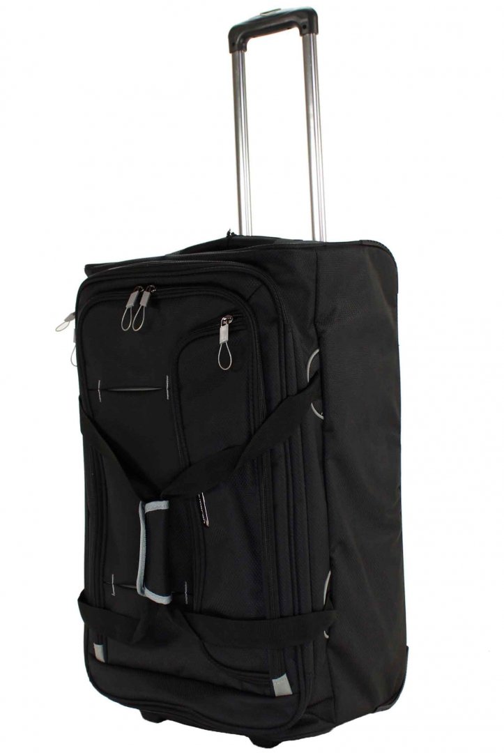 Средняя дорожная сумка-чемодан на 2-х колесах 73 л MARCH Gogobag, черный
