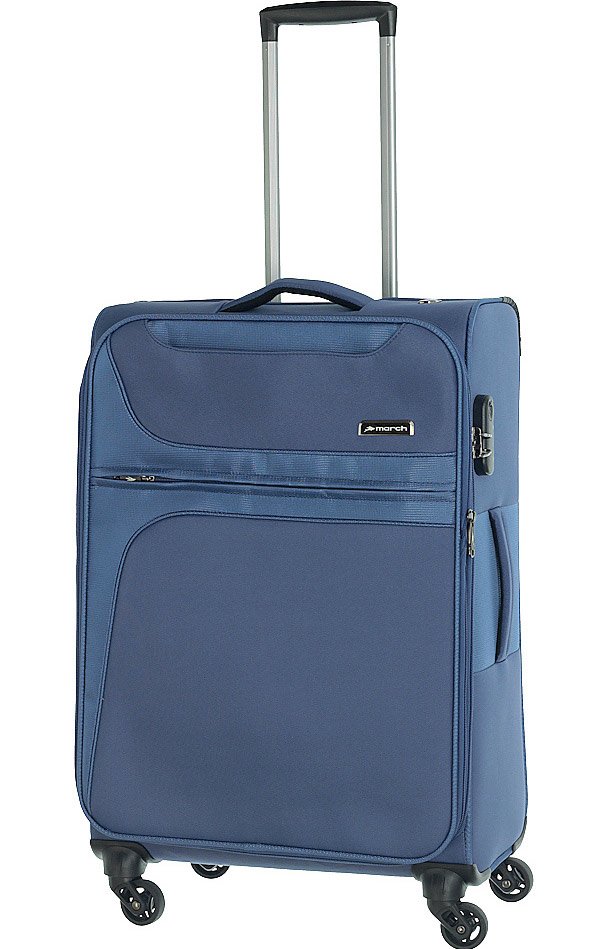 Средний чемодан 69/80 л March Focus Blue