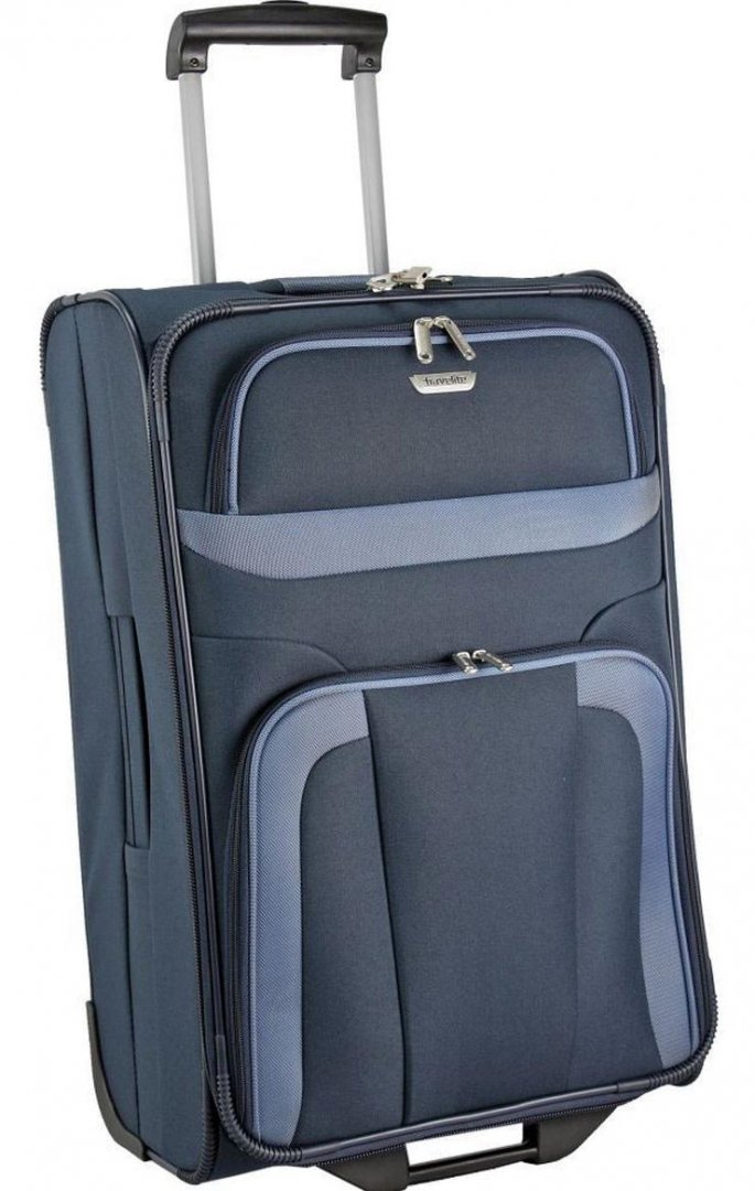 Средний чемодан на 2-х колесах 58 л Travelite Orlando, синий