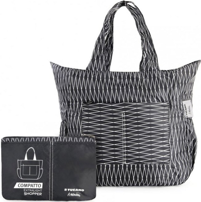 Сумка раскладная Tucano COMPATTO SHOPPER MENDINI (черная)
