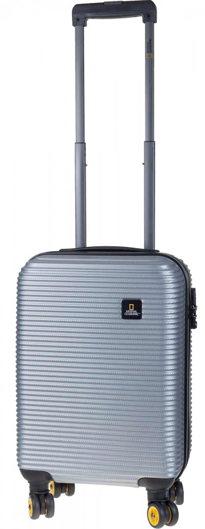 Малый чемодан на 4-х колесах 37 л National Geographic Abroad, серебристый