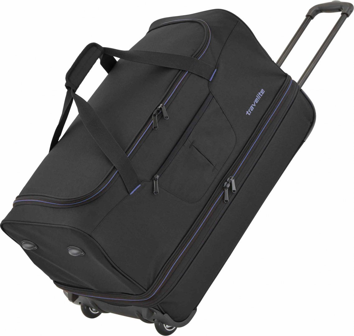 Средняя дорожная сумка на 2-х колесах 51/64 л Travelite Basics Black