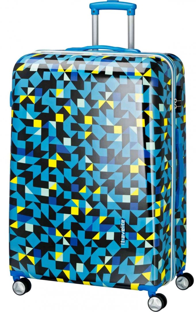 Большой чемодан на 4-х колесах 102 л Travelite CAMPUS Quadro Blue