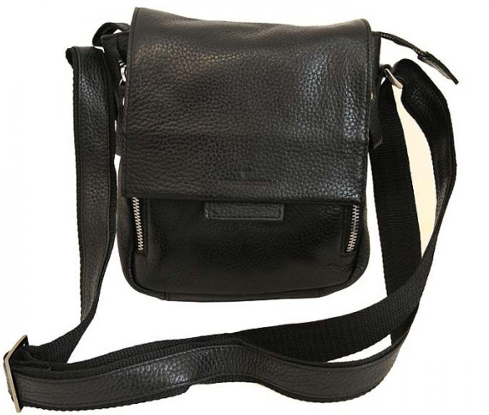 Кожаная сумка Vip Collection 1420 Black flotar