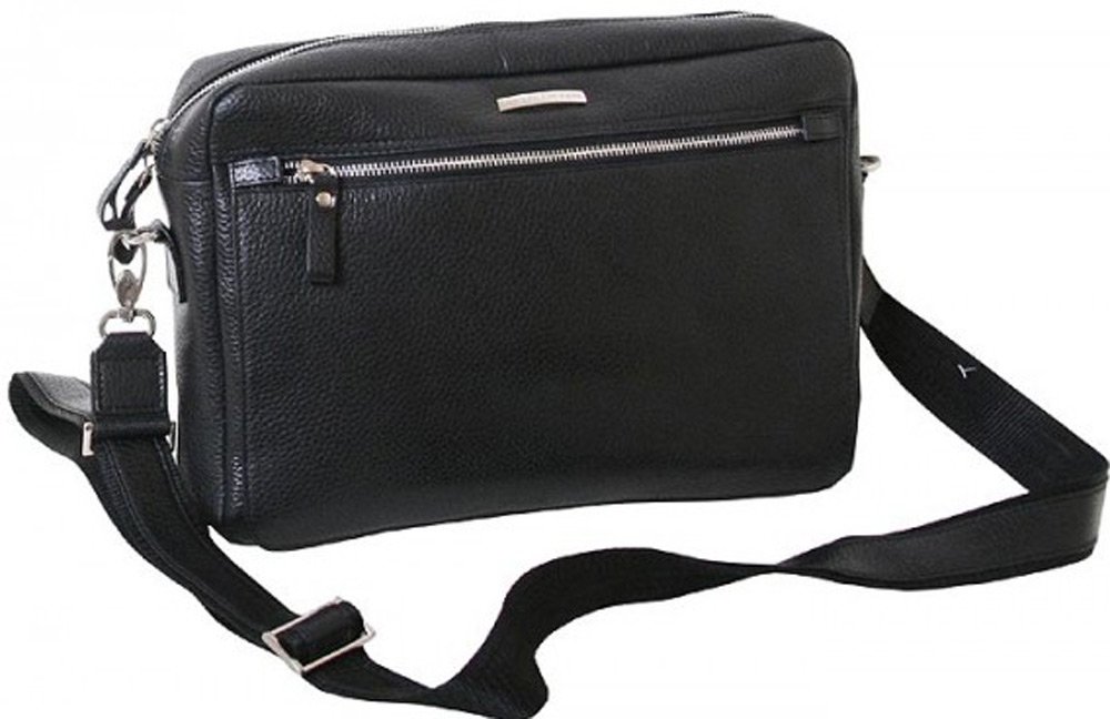 Кожаная сумка Vip Collection 1448 Black flotar