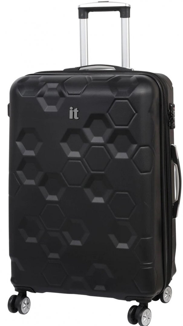 Большой 4-х колесный чемодан 84/105 л IT Luggage Hexa Black