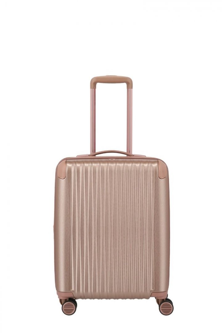 Titan BARBARA GLINT 39/45 л чемодан из поликарбоната на 4 колесах розовый