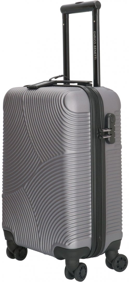 Enrico Benetti Louisville Grey S 33 л чемодан из пластика на 4 колесах серый