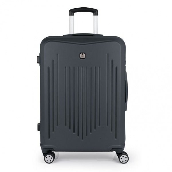 Gabol Clever (M) Grey 61 л чемодан из пластика на 4 колесах серый