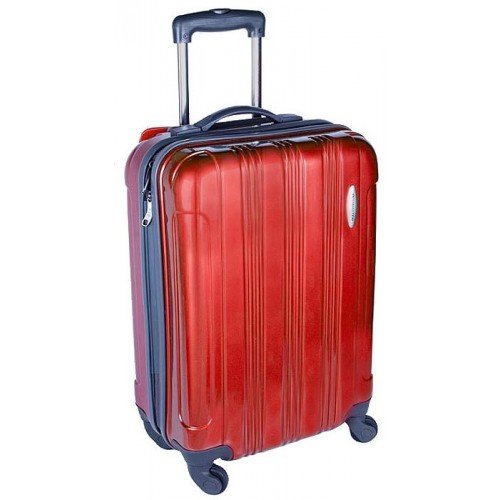 Дорожный большой чемодан из пластика 4-х колесный 96 л. Vip Collection Starlight 28 красный