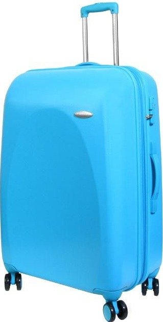 Дорожный чемодан гигант из пластика 116/135 л. Vip Collection Galaxy 28 бирюзовый