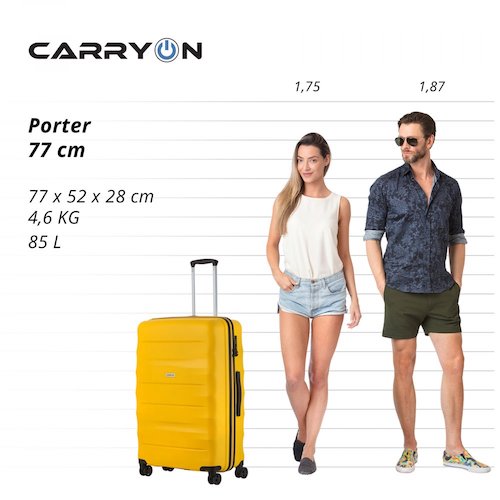 Большой чемодан CarryOn Porter 930036 желтый